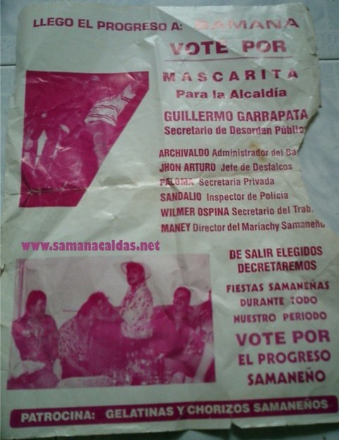Afiche Burlon, para promocionarlo como Inspector de Polic�a.