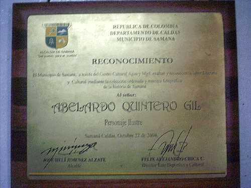 Reconocimiento de la Alcald�a Municipal