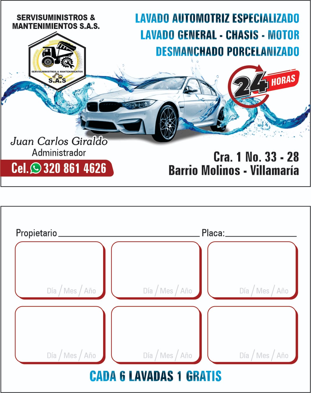 cada 6 lavadas 1 gr�tis