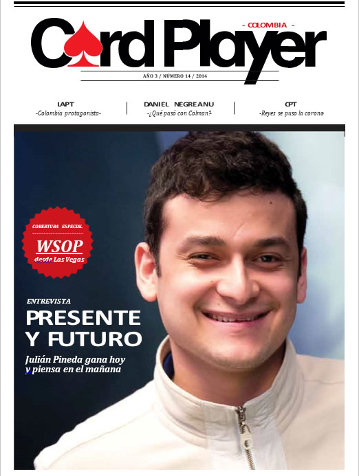 EL PROFESIONAL DE POKER JULIAN PINEDA ES PORTADA DE LA REVISTA CARD PLAYER