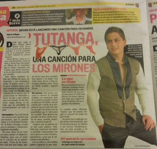 BRYAN ESTA LANZANDO UNA CANCION PARA DICIEMBRE - TU TANGA