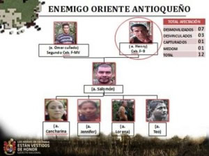FUE ABATIDO EN ANTIOQUIA ALIAS HENRY, CABECILLA DEL BLOQUE NOROCCIDENTAL DE LAS FARC