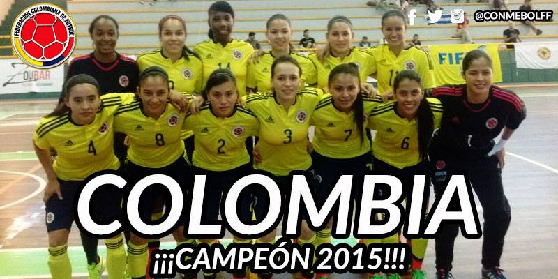 LA SELECCI�N COLOMBIA FEMENINA DE F�TSAL, CAMPEONA DE AM�RICA