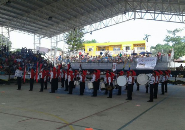 Banda Musicomarcial de Saman� se luci� en Mariquita (Tolima)