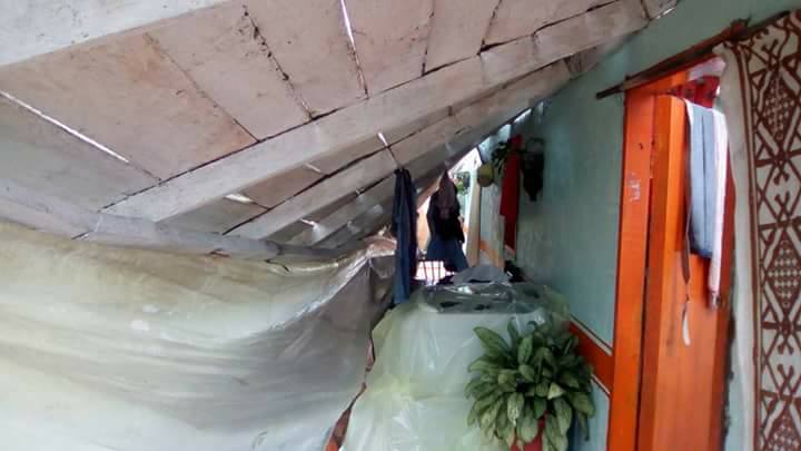 Vendaval destruyo techo de vivienda en vereda California Alta