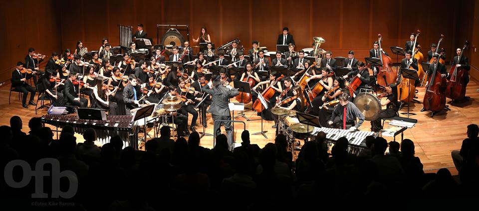 Samane�o Rubian Zuluaga Dirigiendo la Orquesta Filarm�nica pre juvenil.