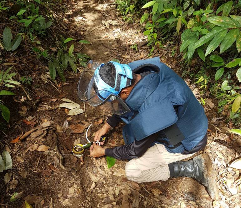 Desactivaron mina antipersonal en la vereda El Congal de Saman�