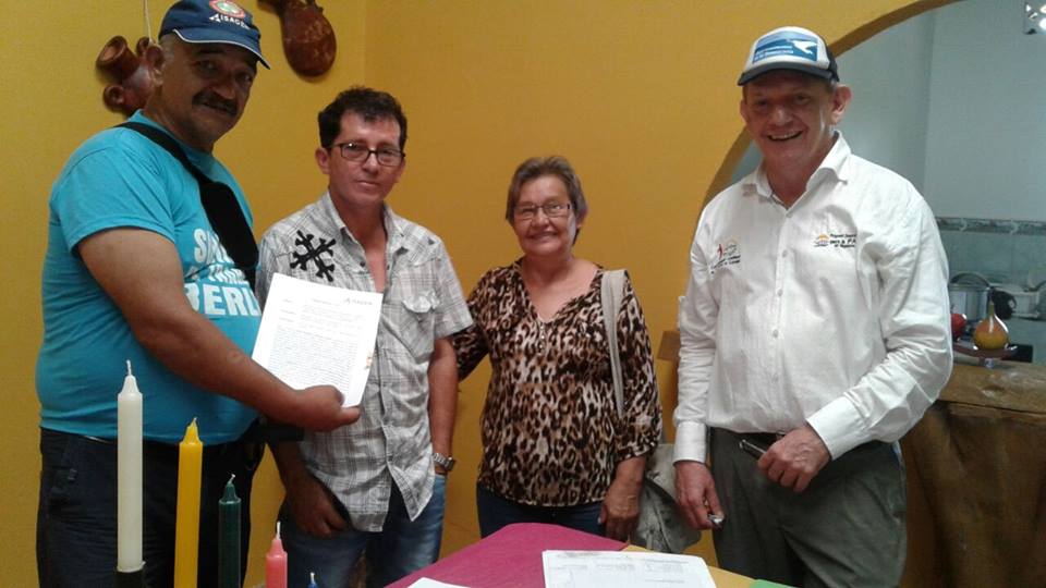 Firma de convenio Fortalecimiento Educativo en la Comunidad de la vereda La Argentina en San Diego