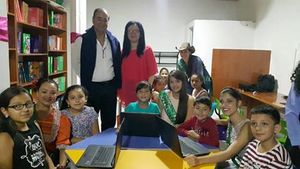 INAUGURACI�N DE LA BIBLIOTECA BERNA RIVERA.