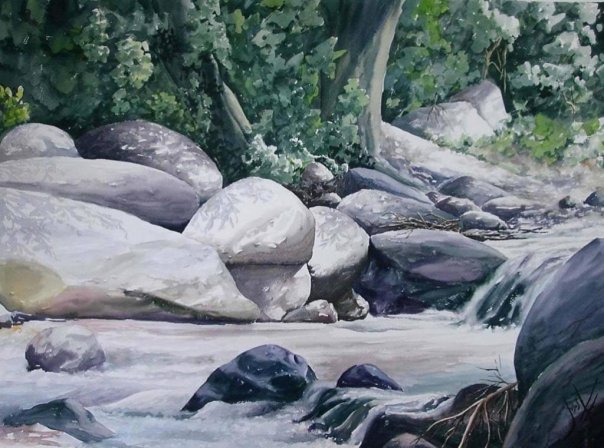 UNA DE LAS ACUARELAS DE JES�S FRANCO SER�N EXHIBIDAS EN EL MUSEO DE ARTE, HISTORIA Y TRADICIONES DE 