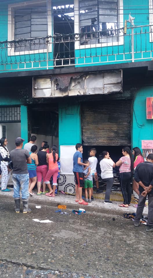 INCENDIO EN EL CORREGIMIENTO DE FLORENCIA (SAMAN�)