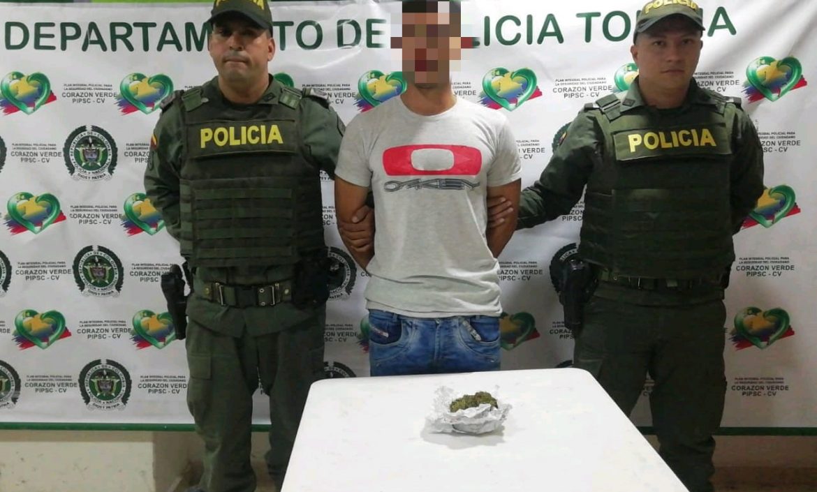 UN HOMBRE DE SAMAN�, CALDAS FUE CAPTURADO CON MARIHUANA EN ANZO�TEGUI