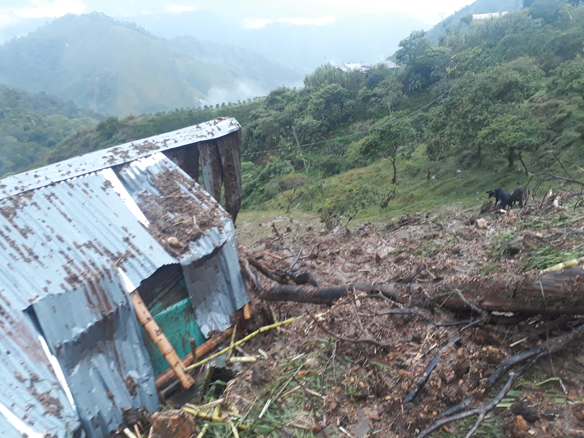 DESLIZAMIENTO DE TIERRA AFECTA VIVIENDA RURAL