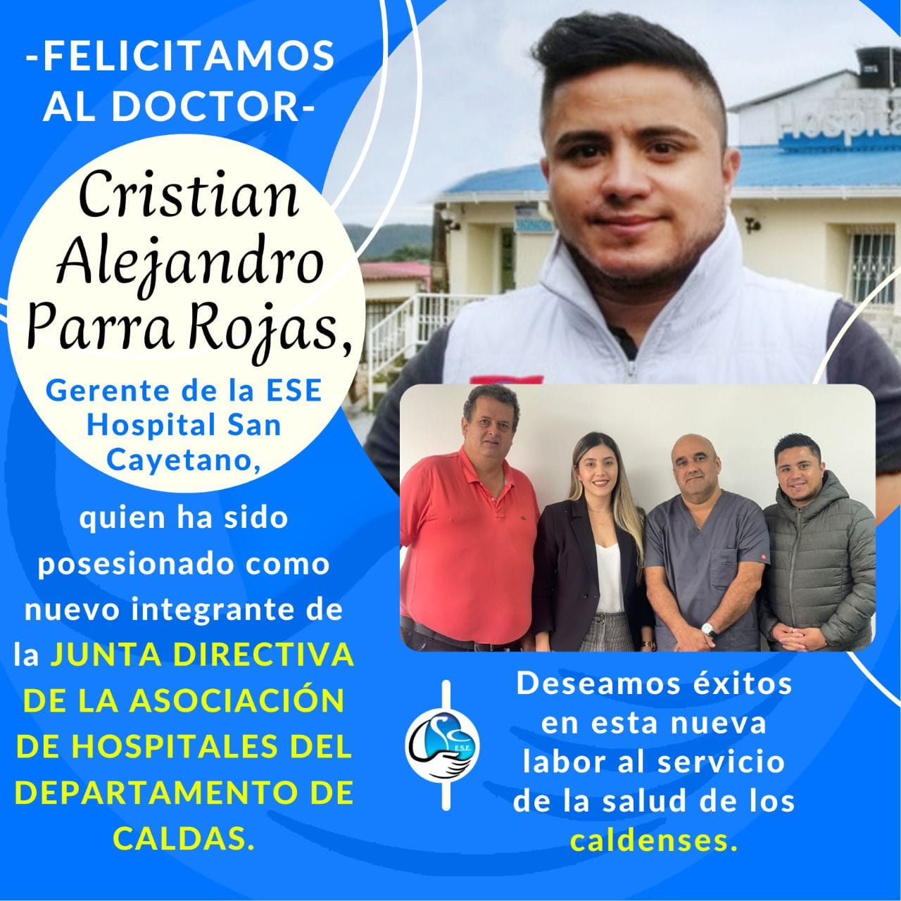 DOCTOR CRISTIAN ALEJANDRO PARRA ROJAS NUEVO INTEGRANTE JUNTA DIRECTIVA DE LA ASOCIACI�N DE HOSPITALES DEL DEPARTAMENTO DE CALDAS