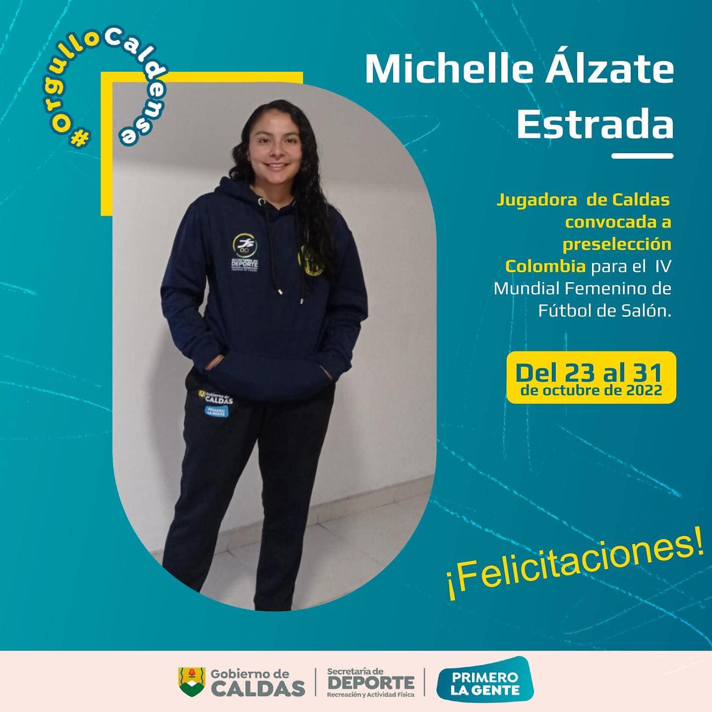  MICHELE �LZATE ESTRADA PRESELECCI�N COLOMBIA MUNDIAL FEMENINO DE F�TBOL DE SAL�N