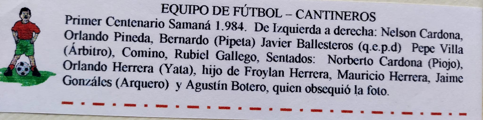 EQUIPO F�TBOL CANTINEROS