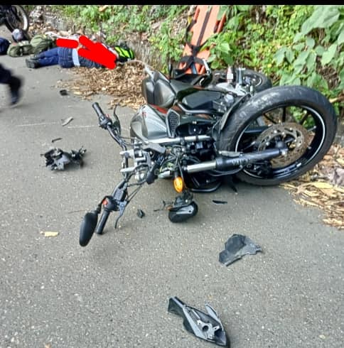 ACCIDENTE SECTOR CHORRO LA MIEL DEJA UN MOTOCICLISTA MUERTO