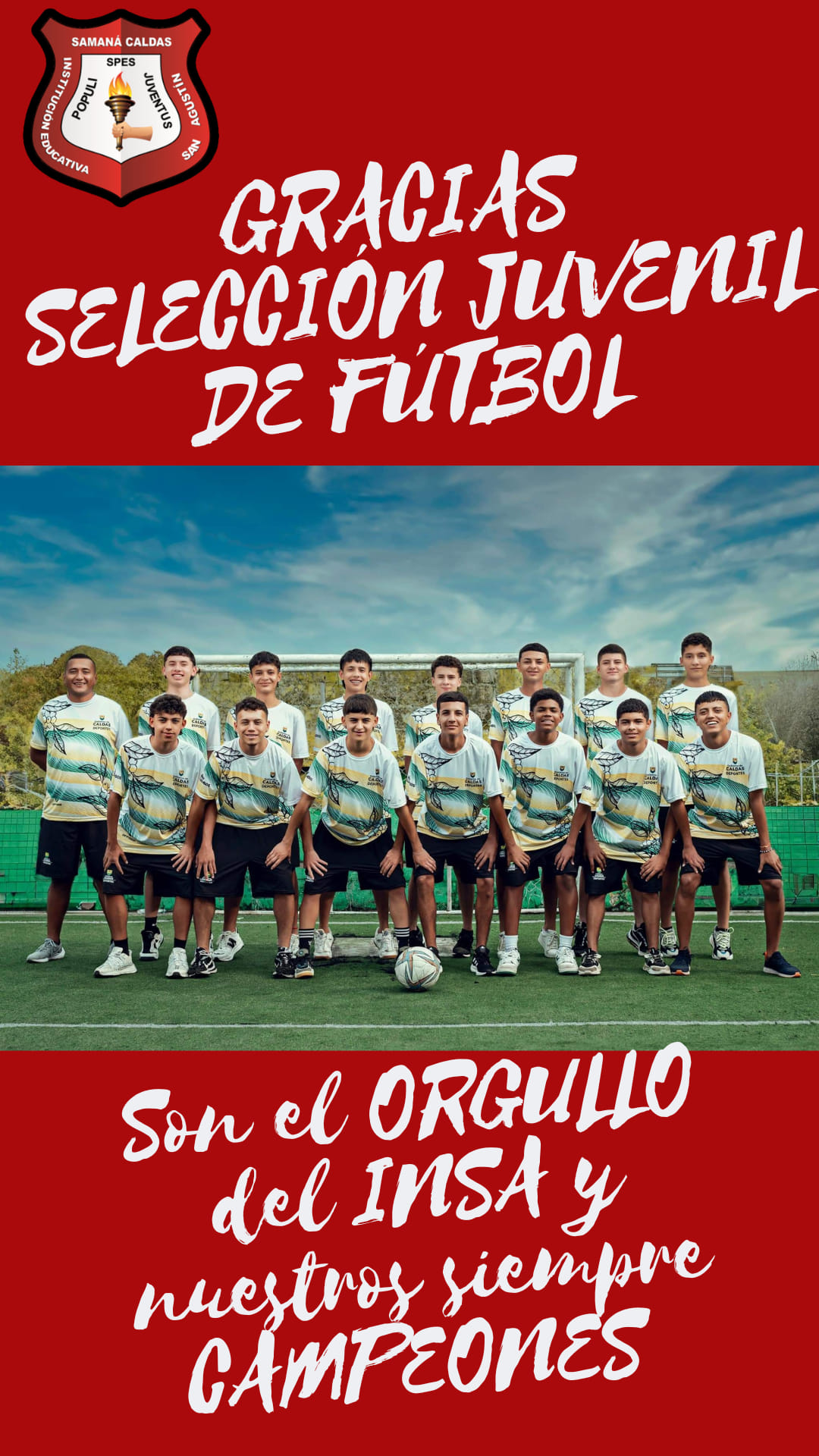 GRACIAS SELECCI�N JUVENIL DE FUTBOL