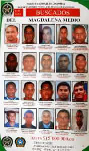 ELLOS SON LOS M�S BUSCADOS EN EL MAGDALENA MEDIO
