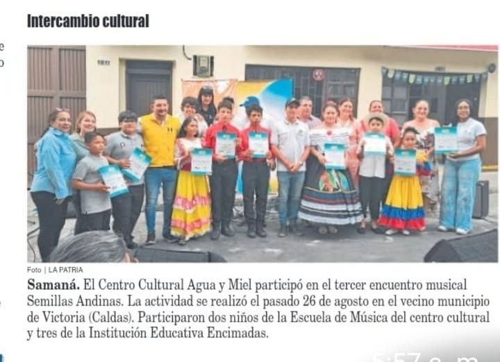 SAMANA PARTICIPO EN EL ENCUENTRO MUSICAL DE SEMILLAS ANDINAS