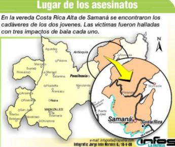 ASESINADOS DOS J�VENES EN ZONA RURAL DE SAMAN�
