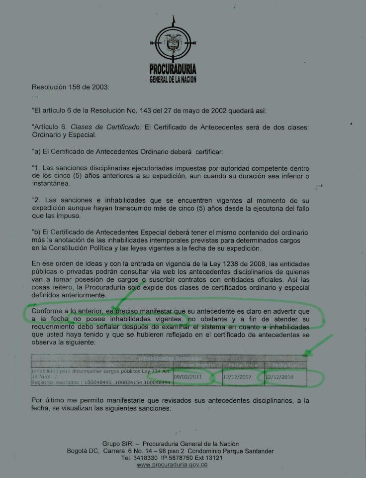 SOLICITAN INHABILTAR AL CORREGIDOR DE FLORENCIA JORGE HERNAN S�NCHEZ