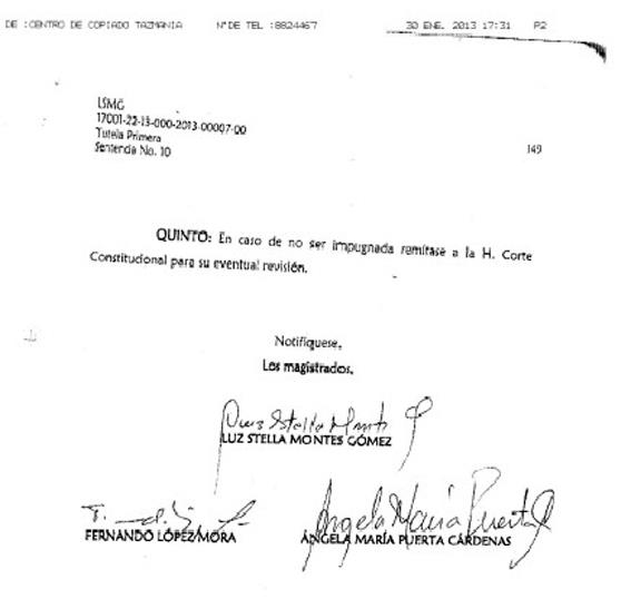 ALCALDE DE LA DORADA NO TEN�A QUE PAGAR UN D�A DE ARRESTO