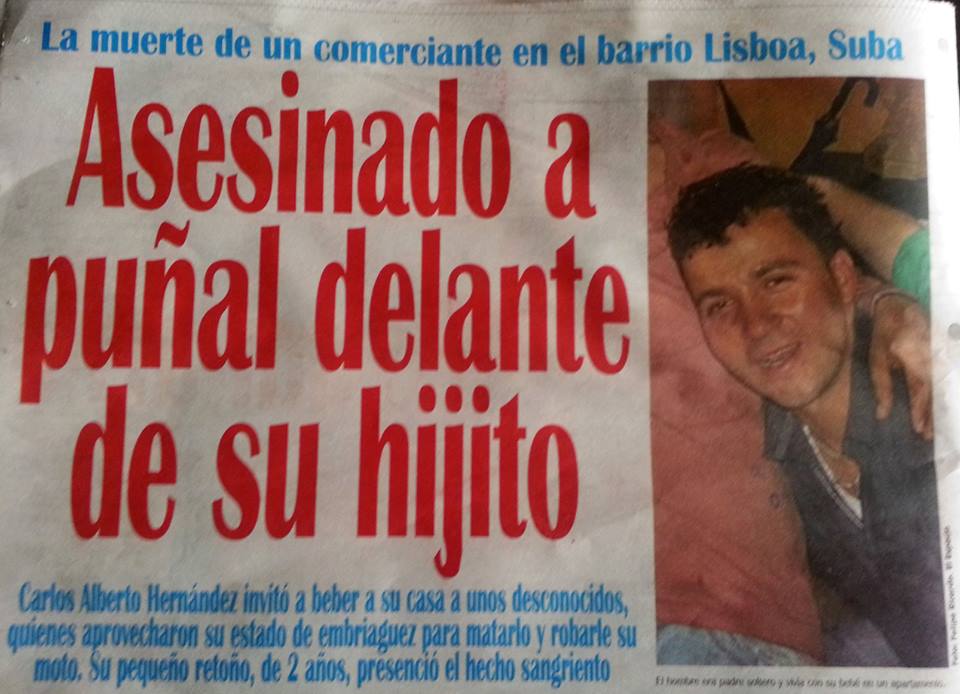 LA MUERTE DE UN COMERCIANTE SAMANE�O EN EL BARRIO LISBOA EN SUBA - BOGOT�