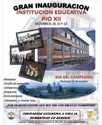 INAUGURACION DE LA PLANTA FISICA DE LA I. E PIO XII 