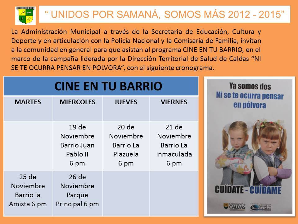 CINE EN TU BARRIO - Plaza Principal