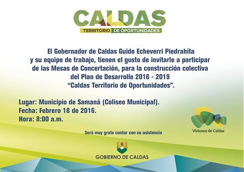 Mesas de Concertaci�n Plan de Desarrollo Departamental.