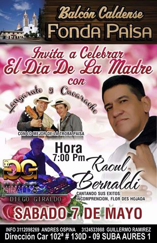 CELEBRACI�N D�A DE LA MADRE EN EL BALC�N CALDENSE SUBA