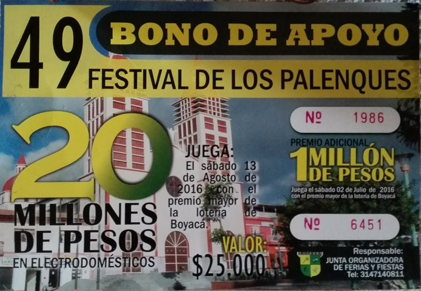 �LTIMOS BONO DE APOYO 49 FESTIVAL DE LOS PALENQUES