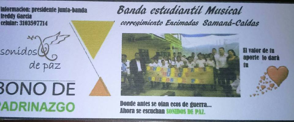 BONO DE APADRINAZGO BANDA ESTUDIANTIL DE ENCIMADAS