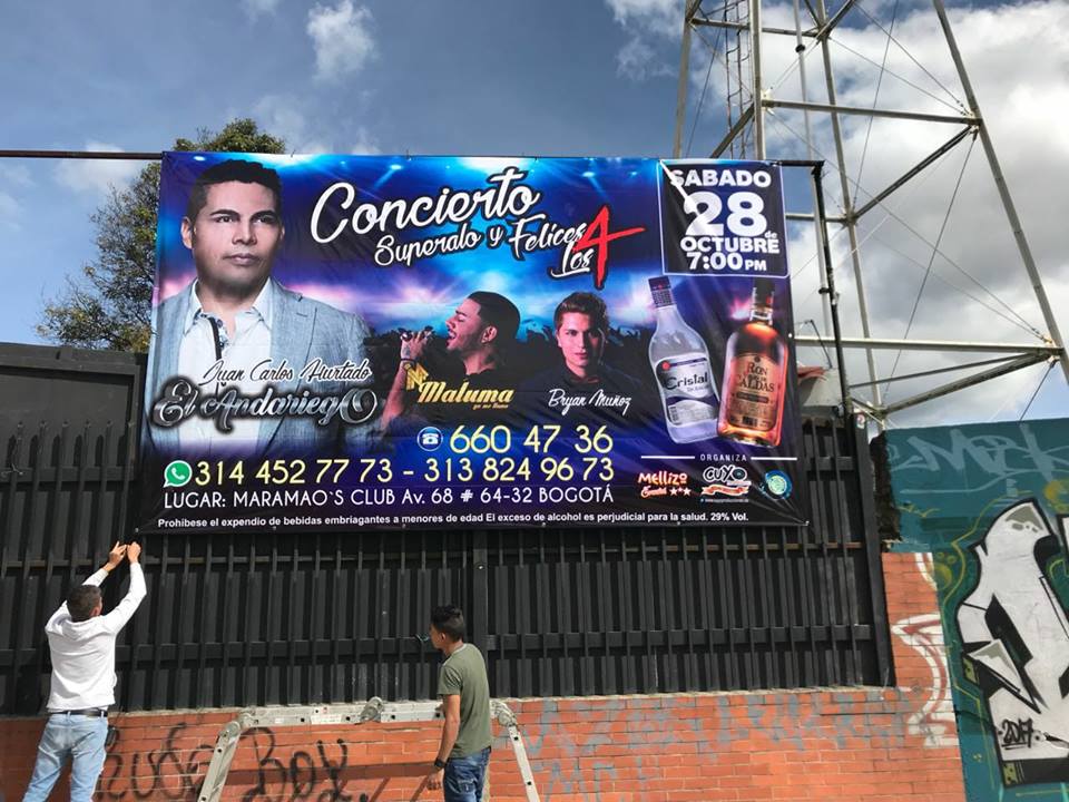 Evento: CONCIERTO DEL ANDARIEGO, BRYAN MU�OZ Y MALUMA EN BOGOT�