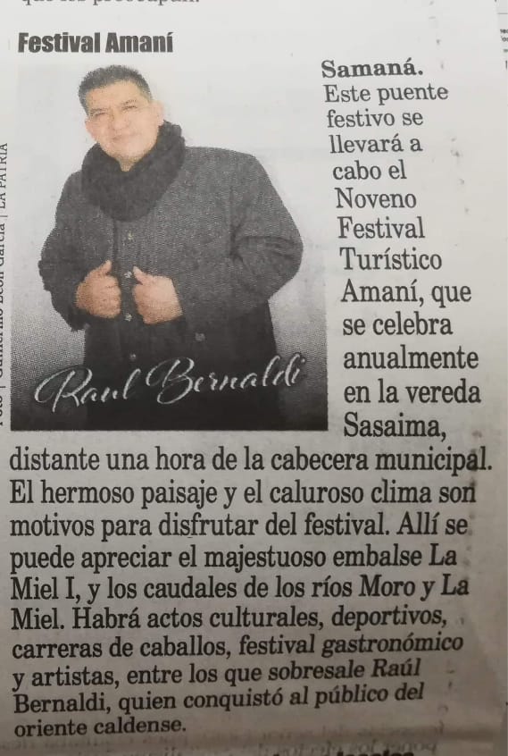 Evento: V FESTIVAL TUR�STICO AMANI