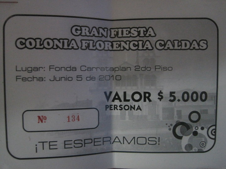 FIESTA COLONIA DE FLORENCIA RESIDENTE EN MANIZALES 