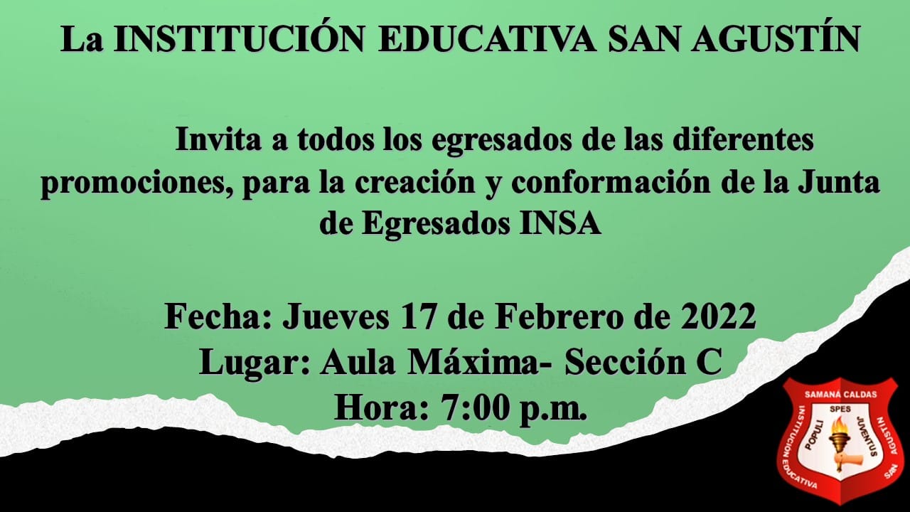 CONFORMACI�N JUNTA DE EGRESADOS INSA