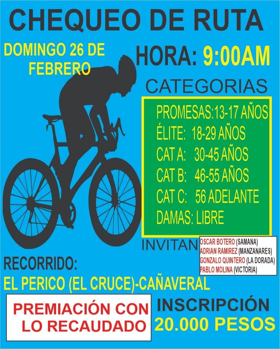 CHEQUEO DE RUTA CICLISMO