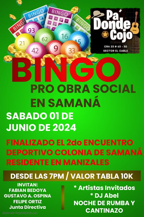 2 ENCUENTRO DEPORTIVO COLONIA DE SAMAN�  RESIDENTE EN MANIZALES