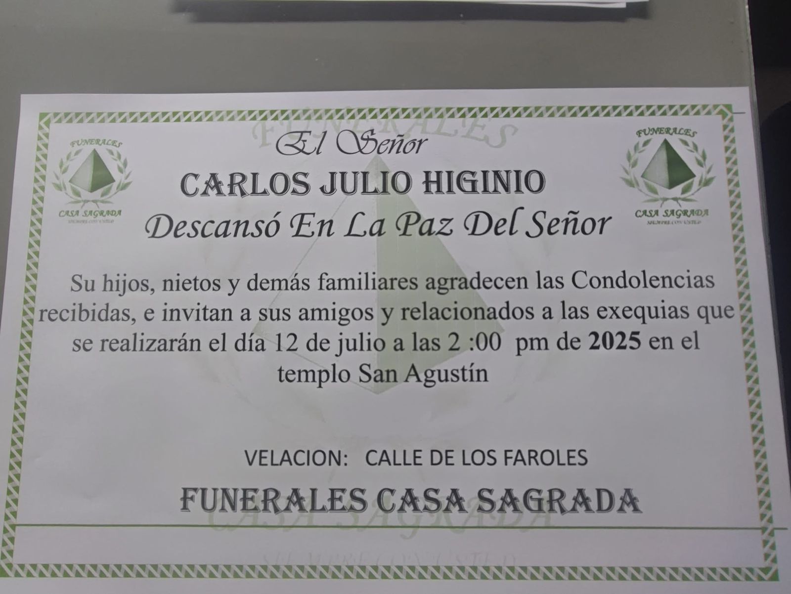 CARLOS JULIO HIGINIO