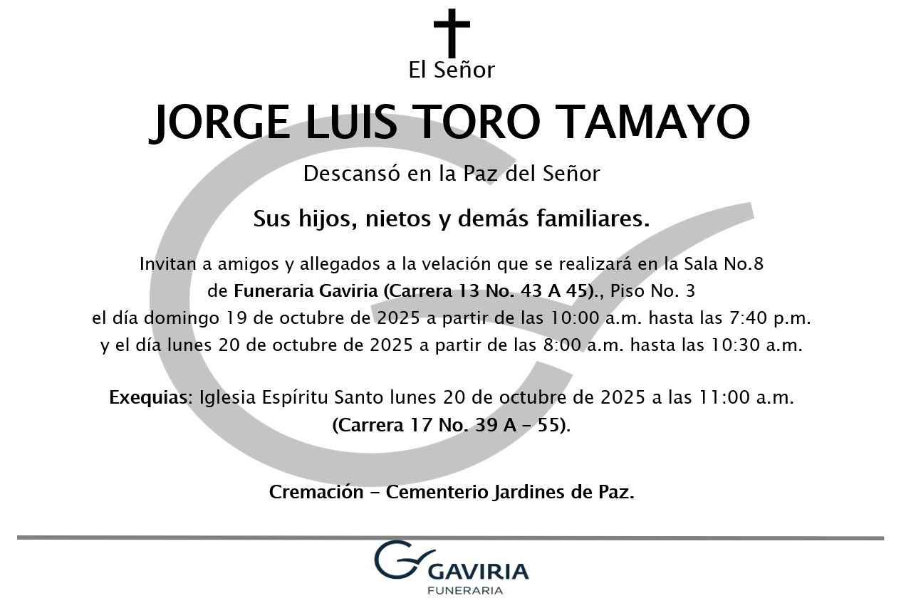 JORGE LUIS TORO TAMAYO