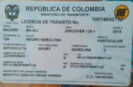 Fotograf�a de la Moto